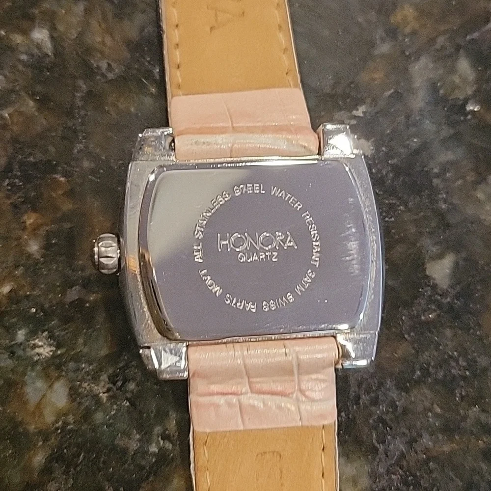 HONORA Watch Light Pink Genuine  Leather